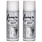 2X 151 White Gloss Plastic Spray Paint 400ml Spray Paint